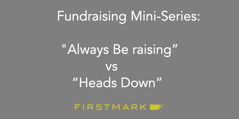 Fundraising: “Always Be Raising” vs “Heads Down”
